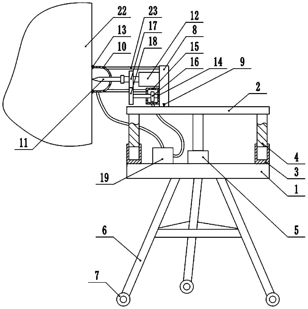 Multifunctional perforating device used for wall surfaces