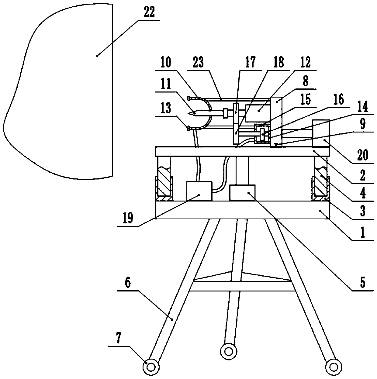 Multifunctional perforating device used for wall surfaces