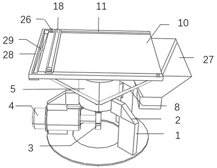 A cement mortar fluidity tester