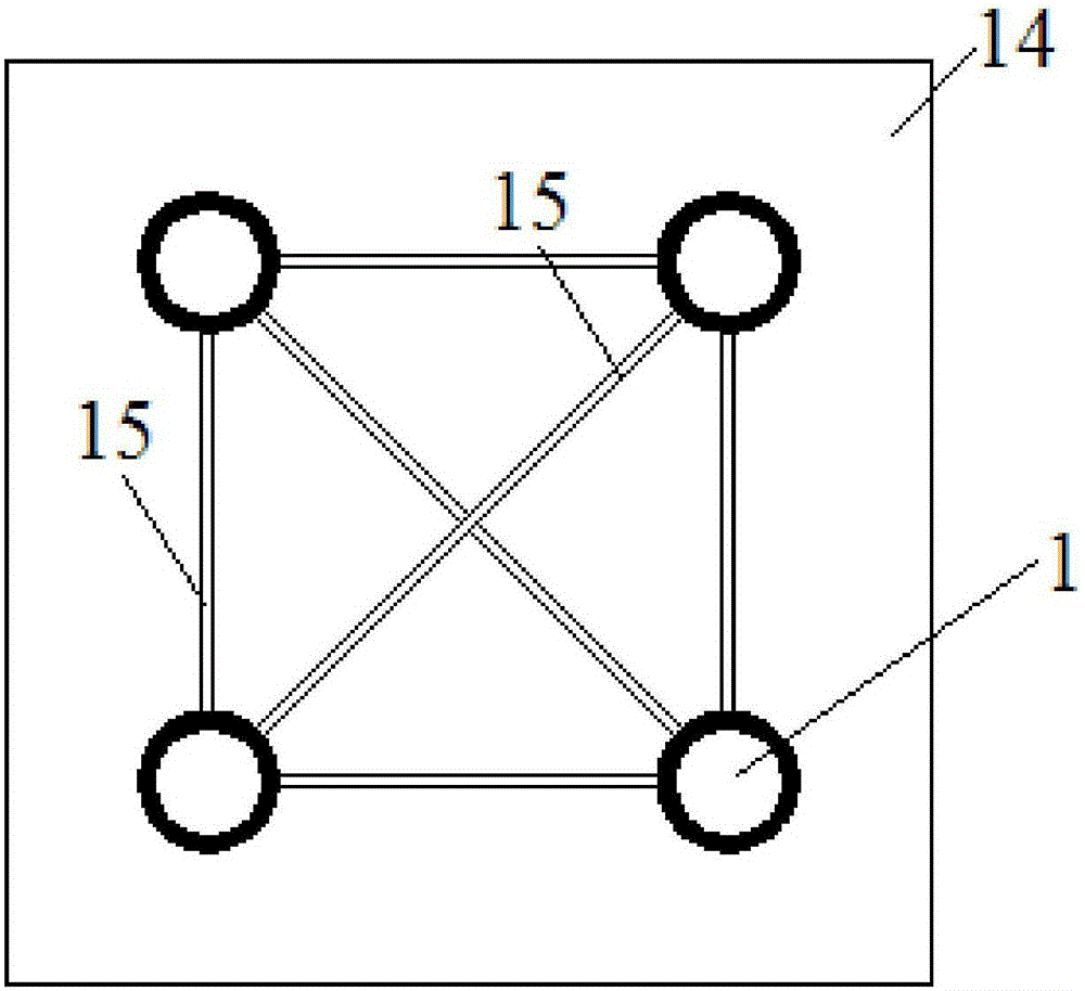 Abyssal region cast-in-situ bored pile nondestructive assembly and disassembly double-layer steel casing group structure and construction method