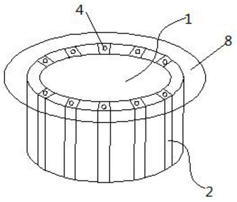 A circular shower device