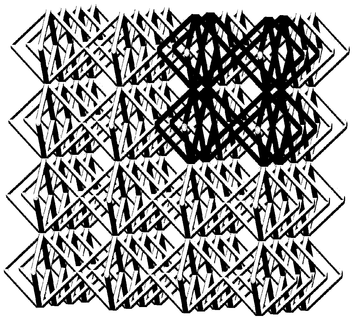 Method for researching influence of pose of lattice structure on its mechanical properties and lattice material