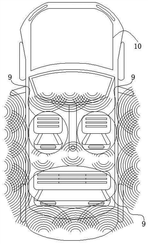 Electromagnetic radiation protection method, protection material and preparation method for automobile interior space