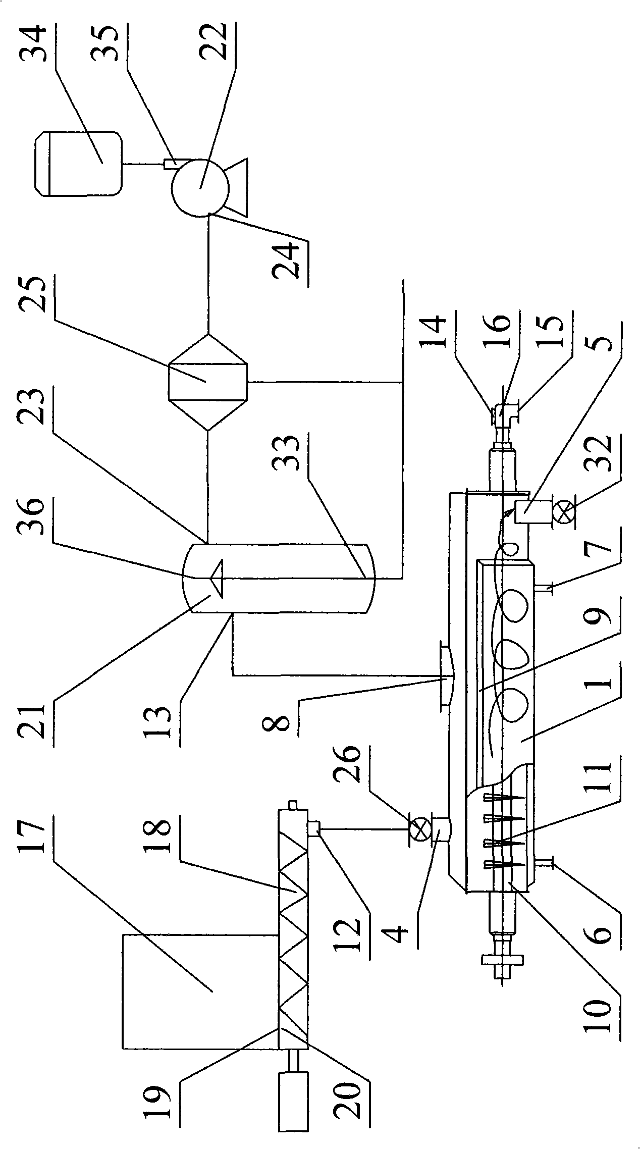 Set treatment device of sludge drying