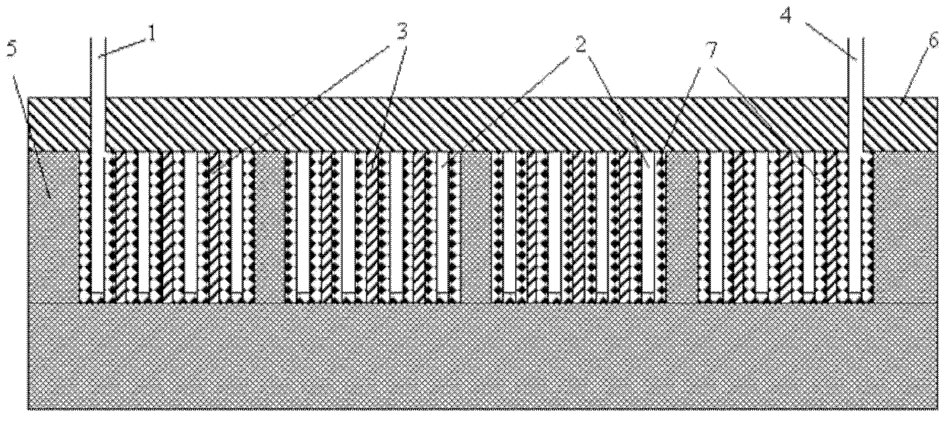 Arrayed micro gas chromatographic column chip with super-large contact area