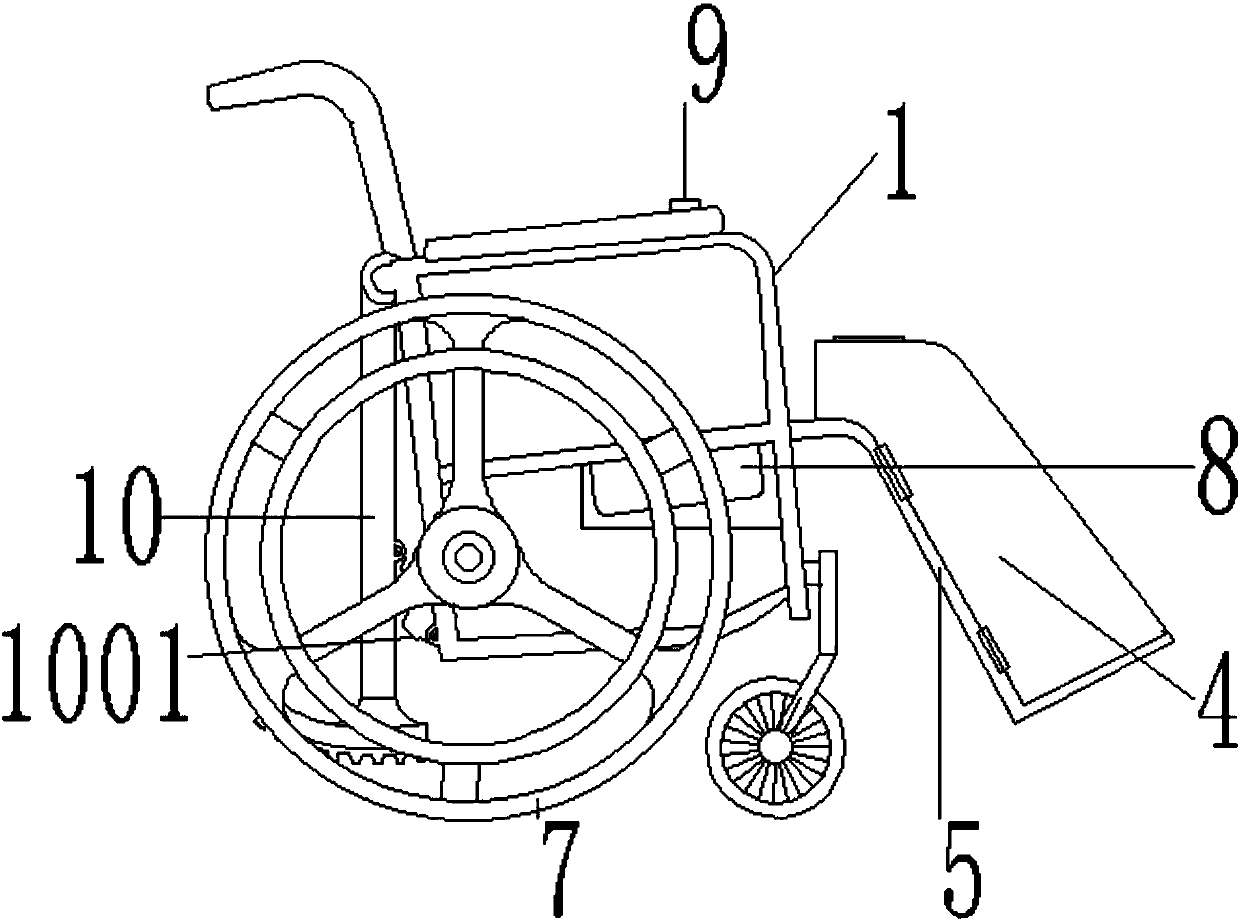 Comfortable wheelchair structure with auxiliary nursing facility