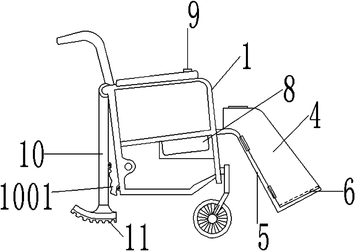 Comfortable wheelchair structure with auxiliary nursing facility