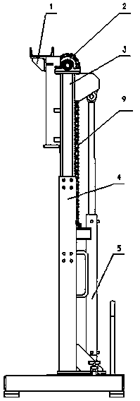 A hoisting device applied to laying monorail cranes of coal roadheaders