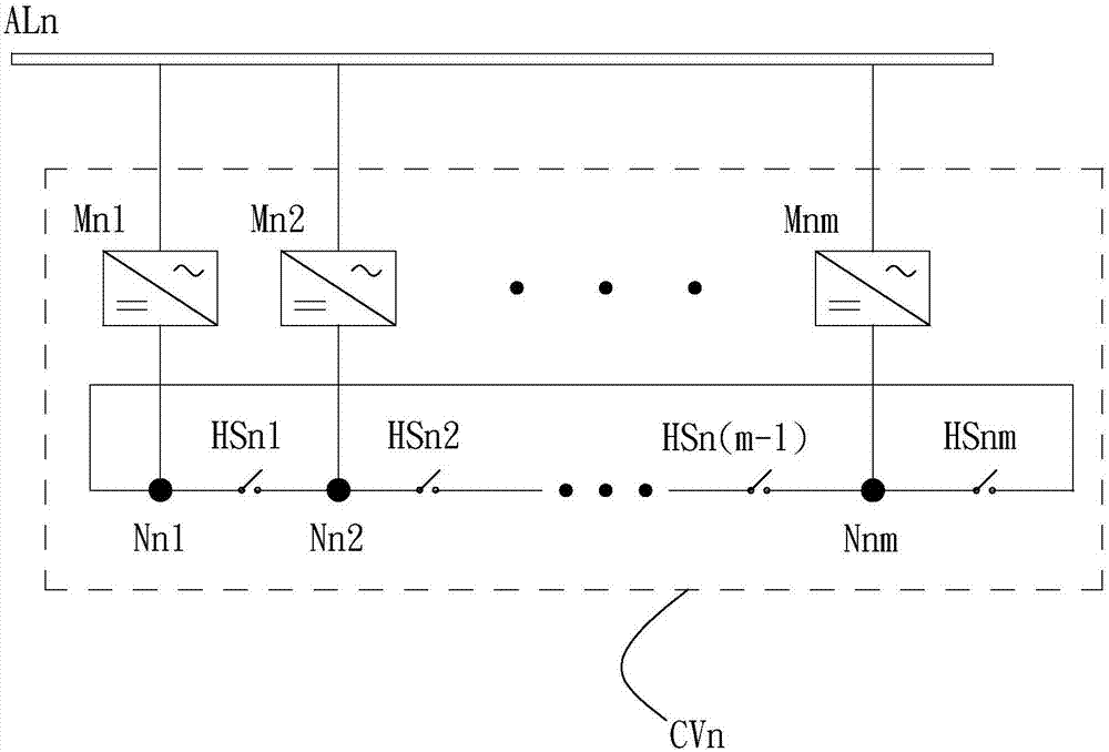 Annular matrix type rapid charging system with plurality of parallel power segments and control method thereof