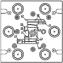 Wood-plastic inward opening sash sectional material forming die