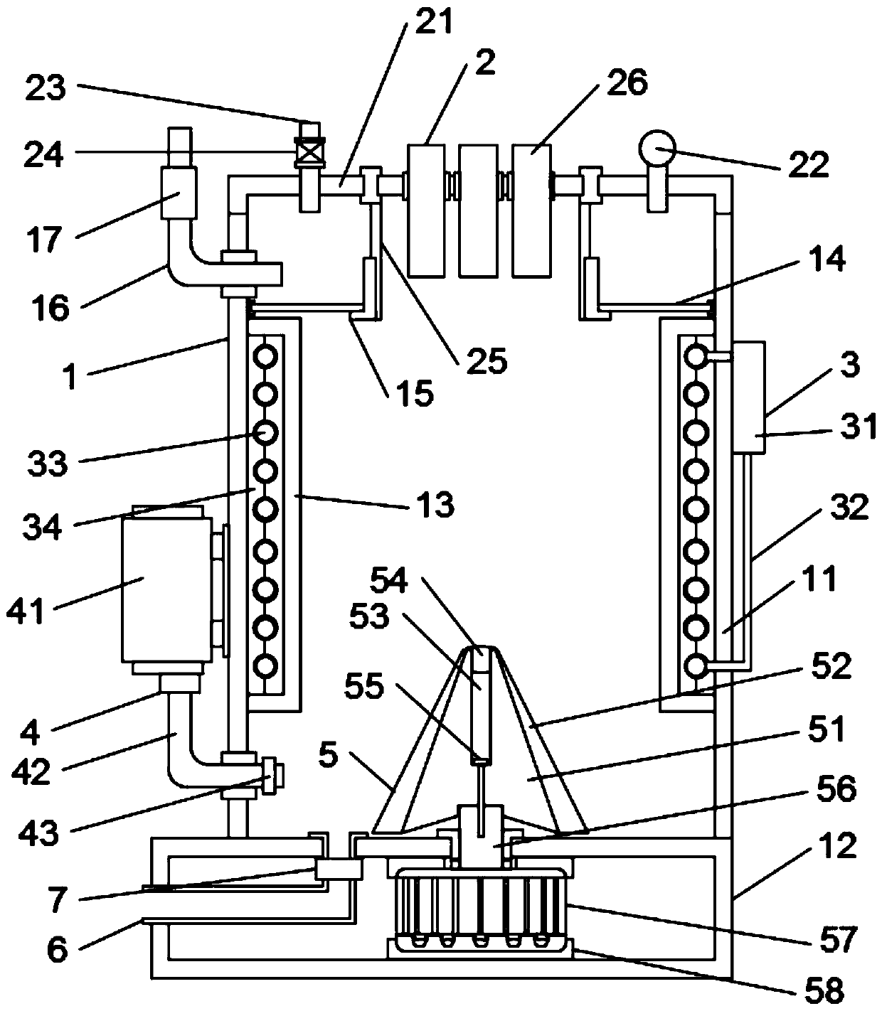 ETFE film material processing equipment with negative pressure prevention function