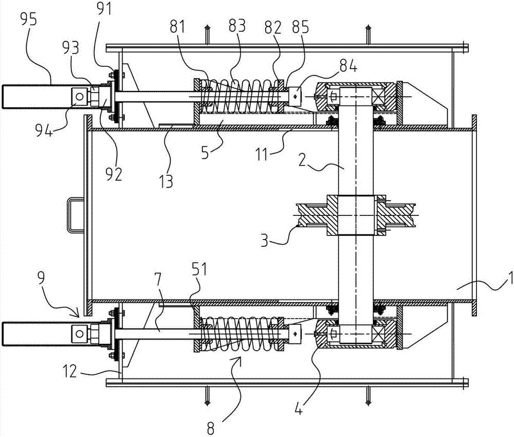 Tensioning device of embedded scraper conveyer