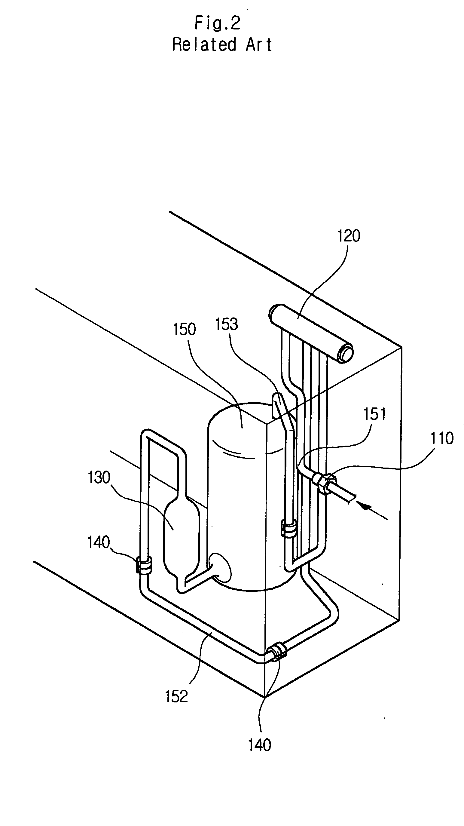 Piping structure for air conditioner