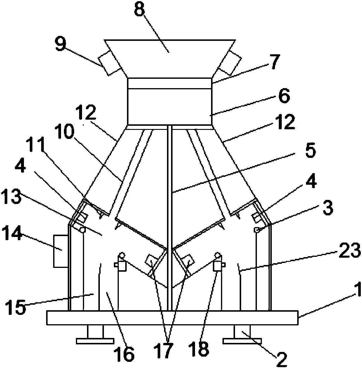 Color selector online detection device