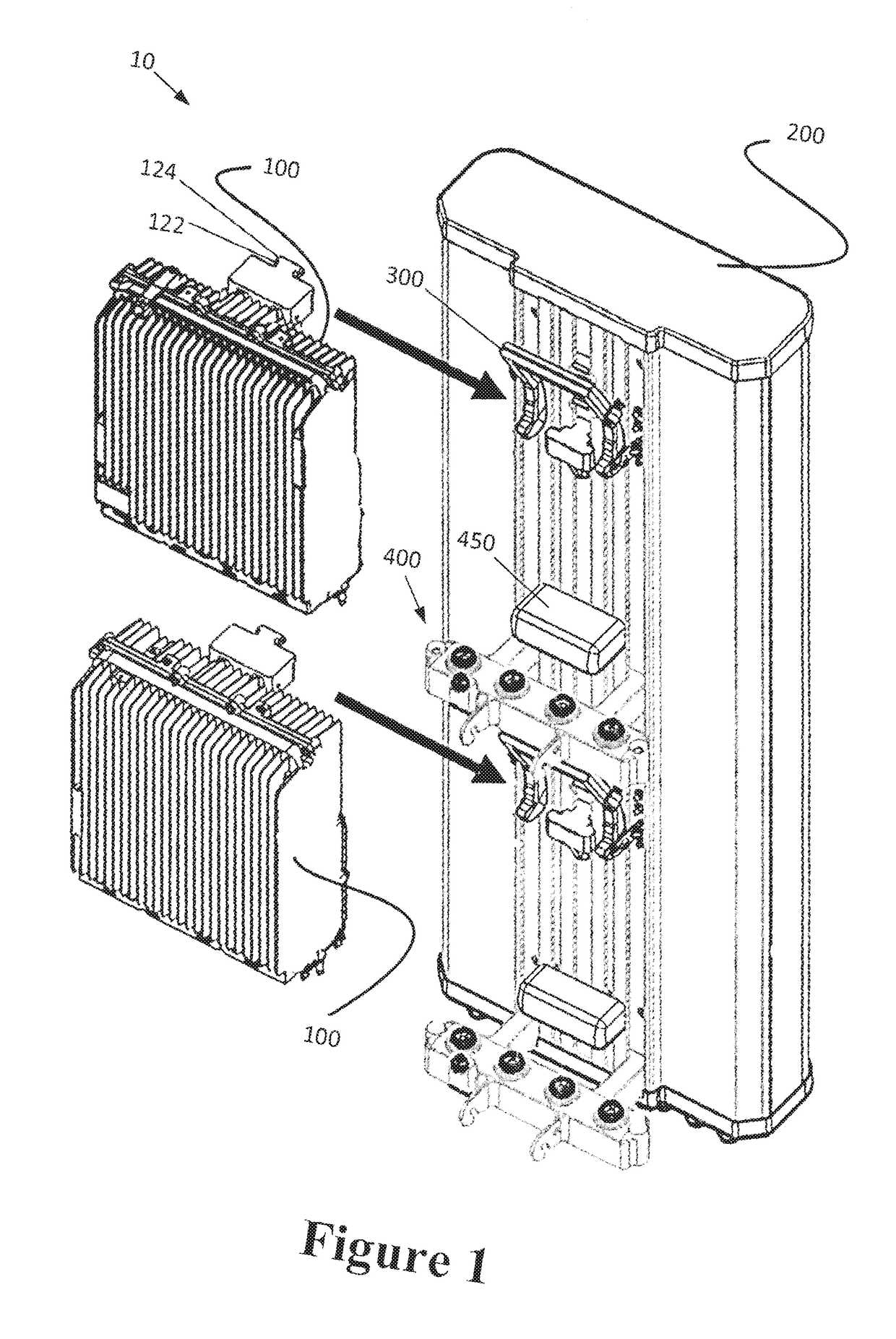 Integrated antenna unit hook, hang eject-inject installation system