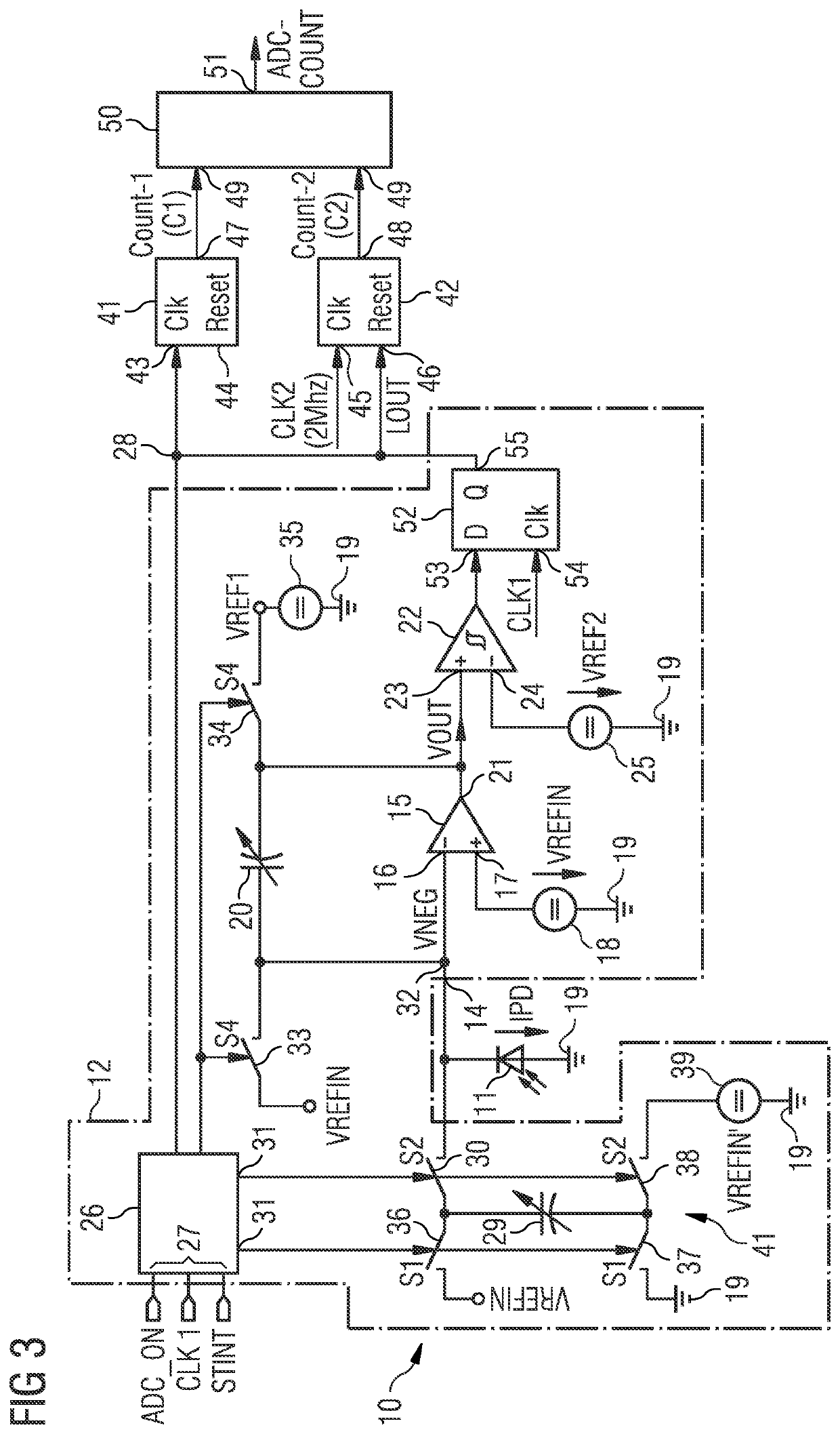 Light-to-frequency converter arrangement and method for light-to-frequency conversion