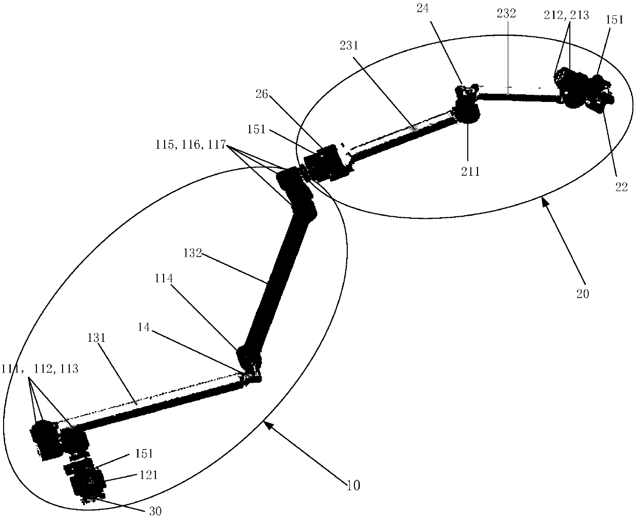 A space super-redundant drive manipulator and assembly method