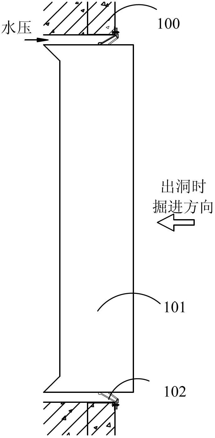 Device and method for stopping water when heading device enters into receiving well