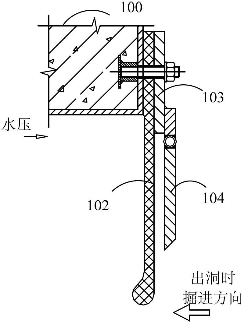 Device and method for stopping water when heading device enters into receiving well