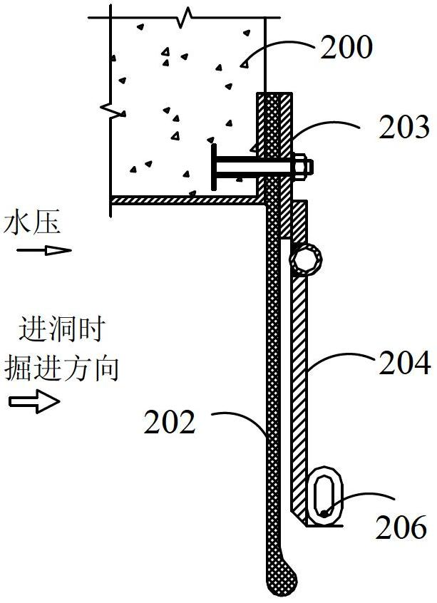 Device and method for stopping water when heading device enters into receiving well