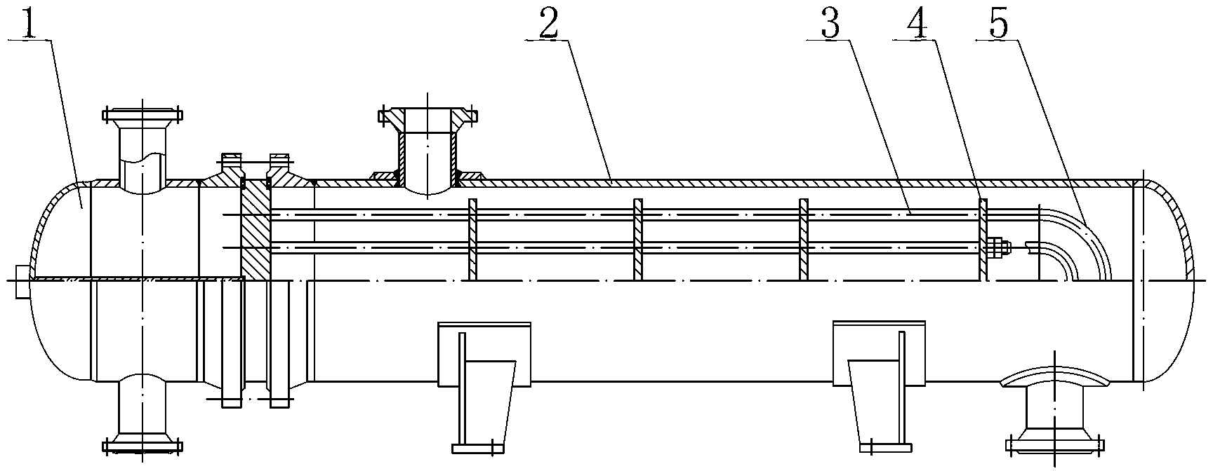 Shakeproof process and shakeproof device for bent tube sections of U-shaped tube heat exchanger tube bundle