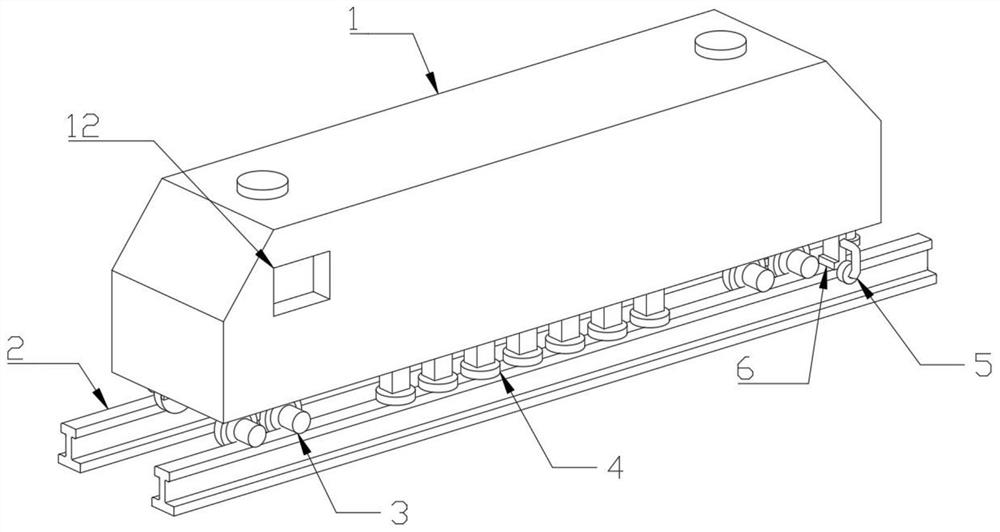 High-precision grinding machining device for high-speed railway industry