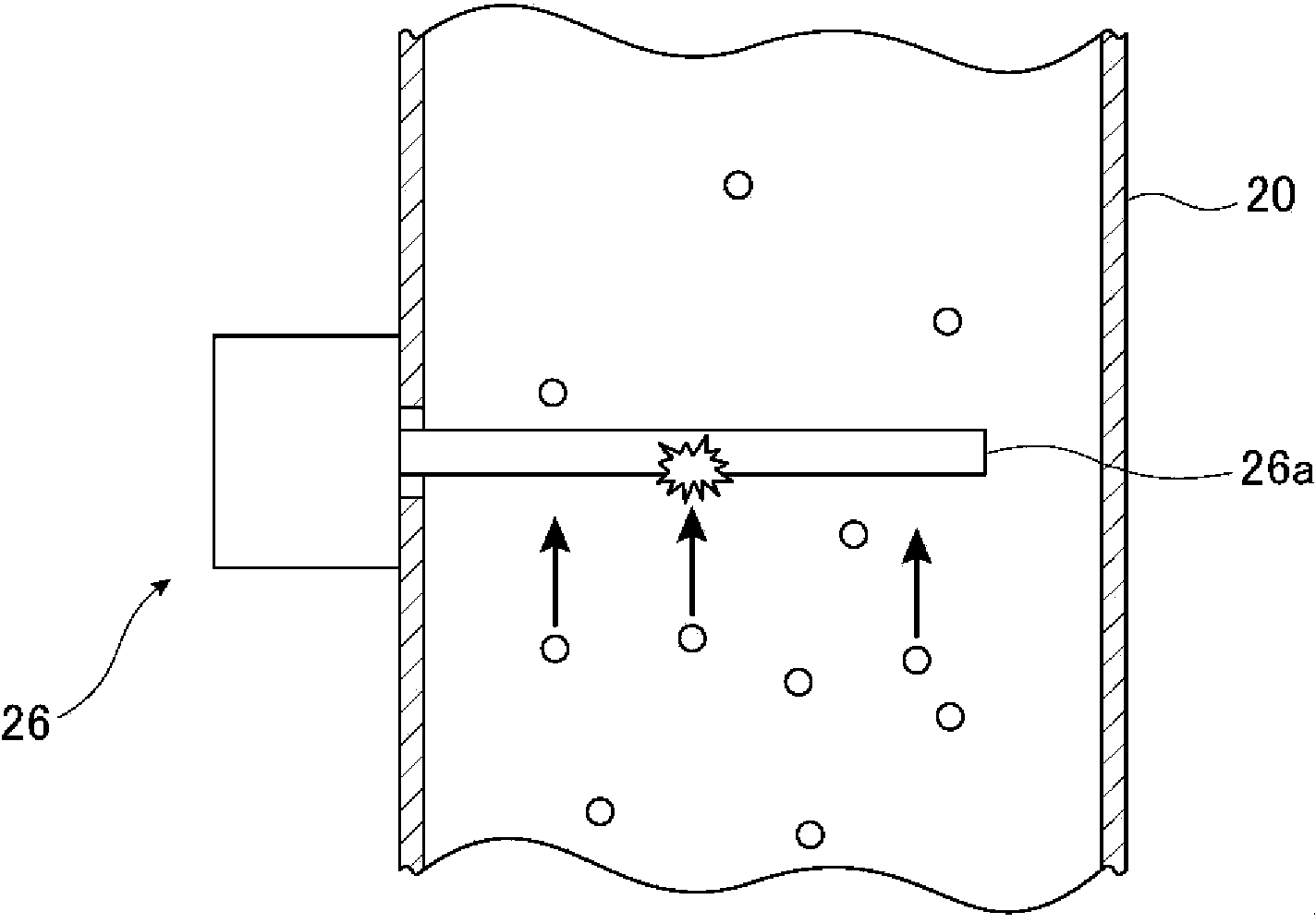 Dust collection device and method for detecting fire in dust collection device