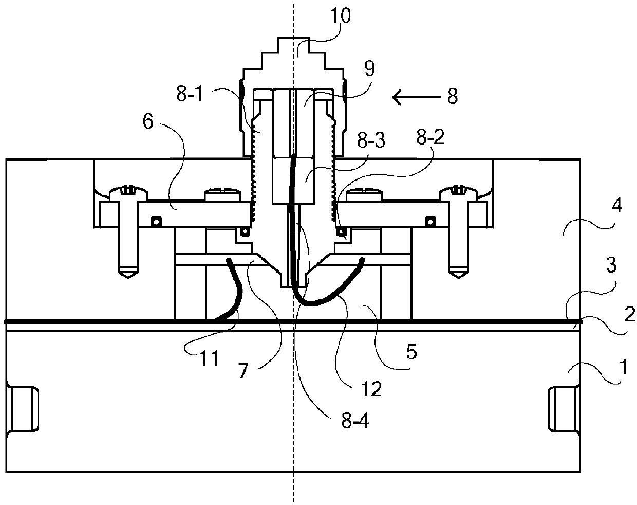 GIS full-closed basin-type insulator with built-in ultra-high frequency sensor