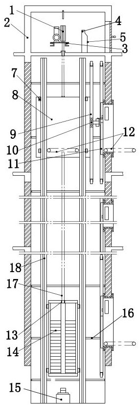 Service lift with conveying belt inside