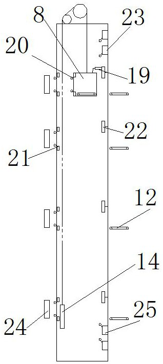 Service lift with conveying belt inside