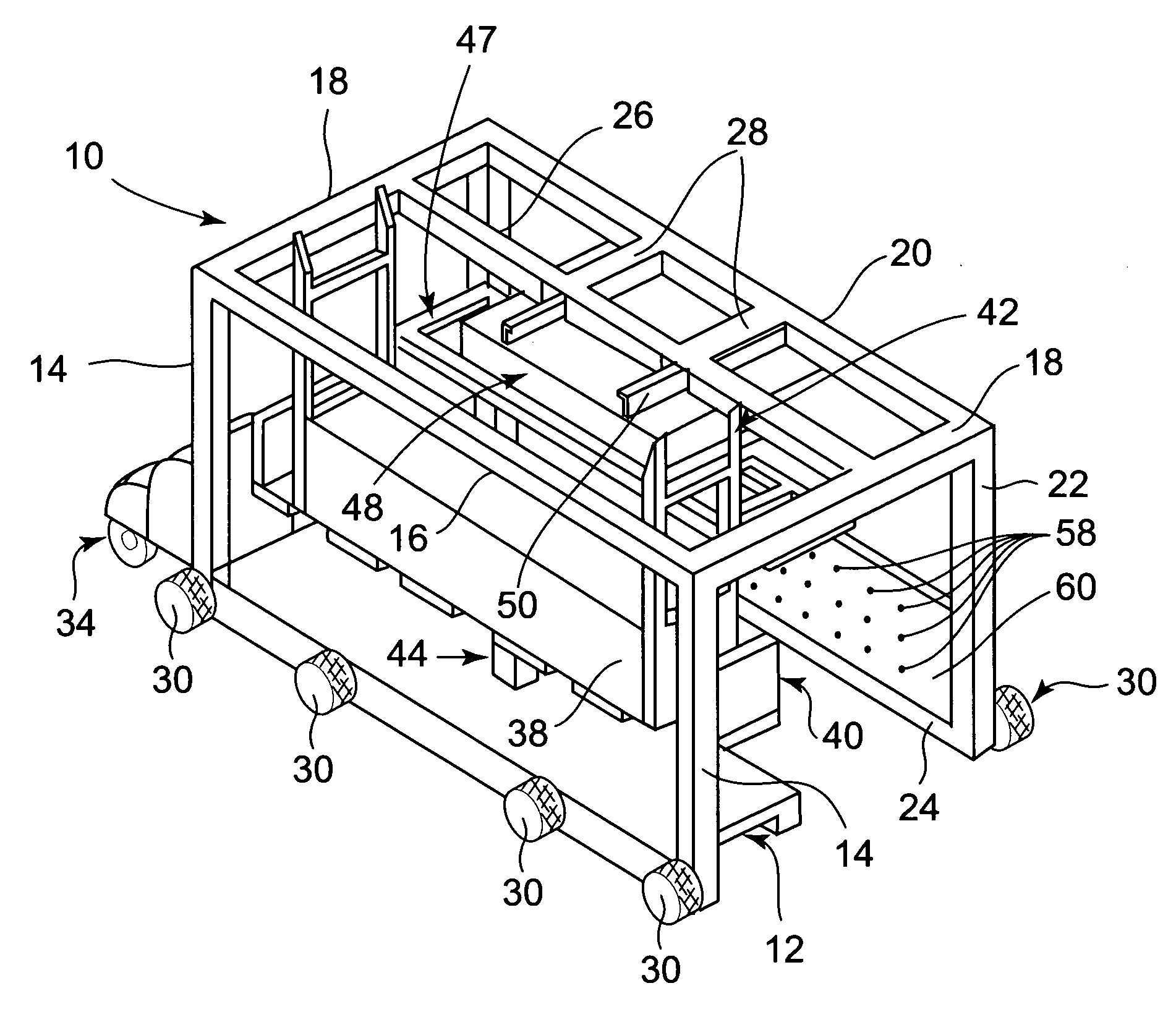 Mobile loader for transfer of containers between delivery vehicles and marine terminal cranes