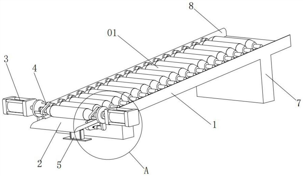 Automatic dismounting device for plugging rubber cap of liquid accumulator