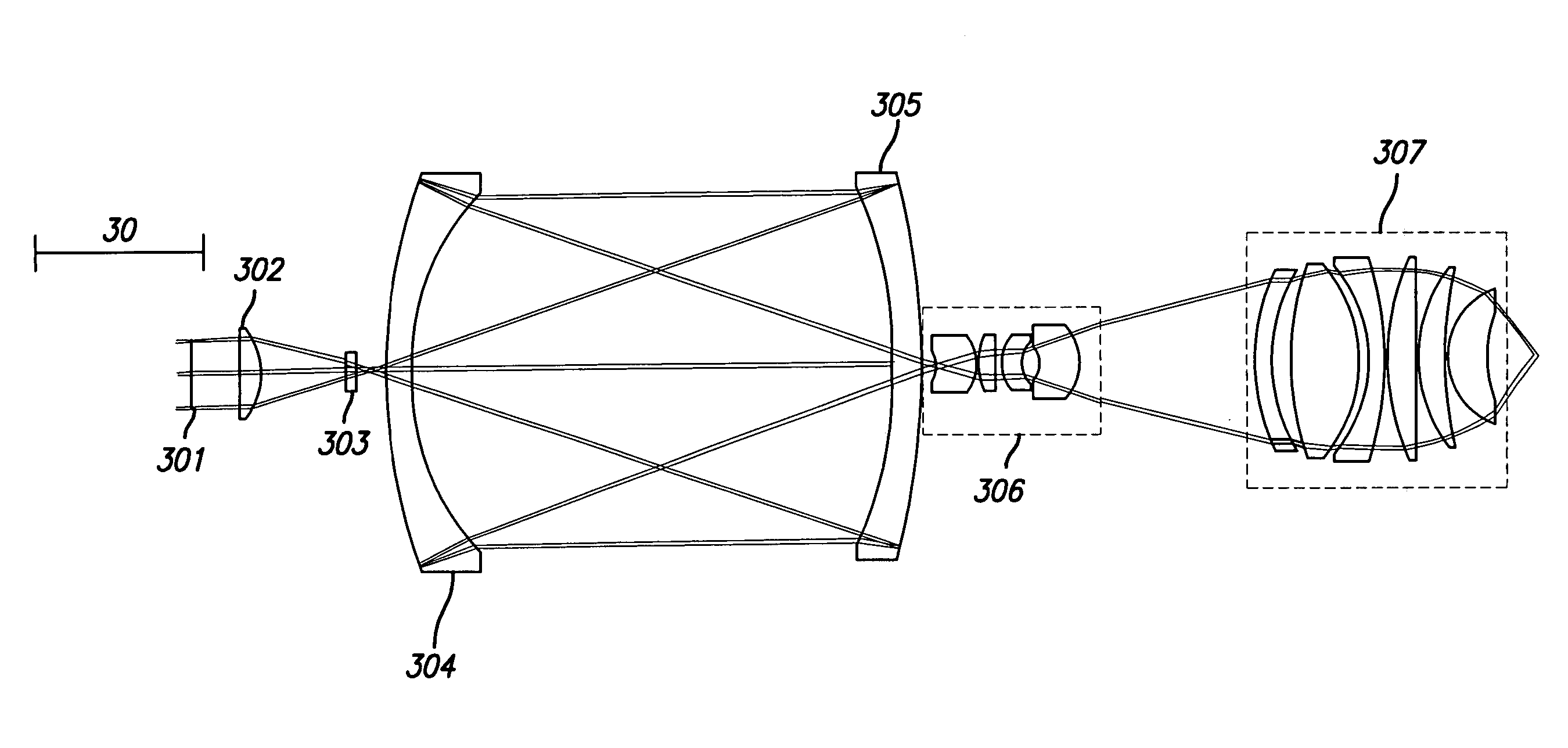 Broad band DUV, VUV long-working distance catadioptric imaging system