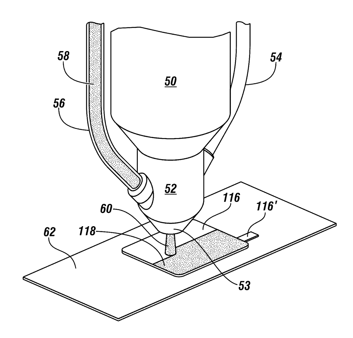 Coating metal onto lithium secondary battery electrode material for atmospheric plasma application