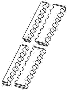 Flexible combined clamping device and clamping method of weak-rigidity composite material parts