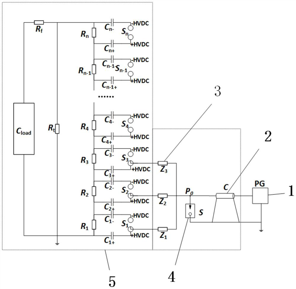 Counter-attack voltage protection device for triggering system of compact large-capacity lightning generating device