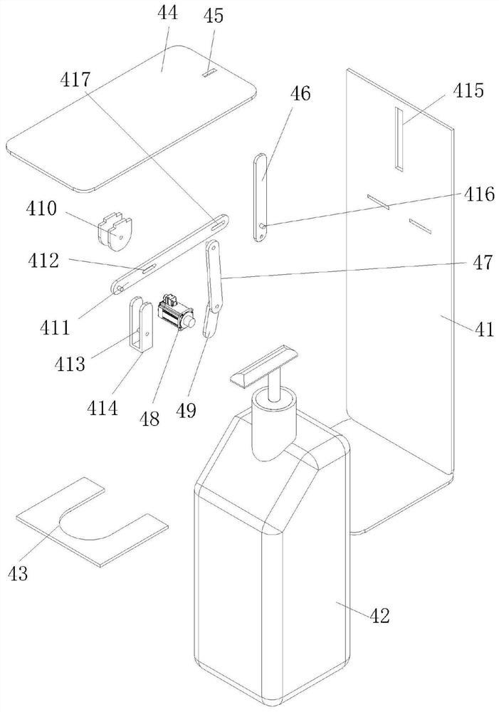 Public place hand disinfection device for municipal use