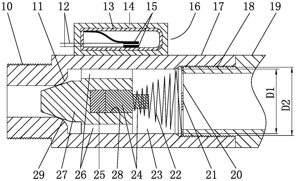 One-way conduction fluid sensor