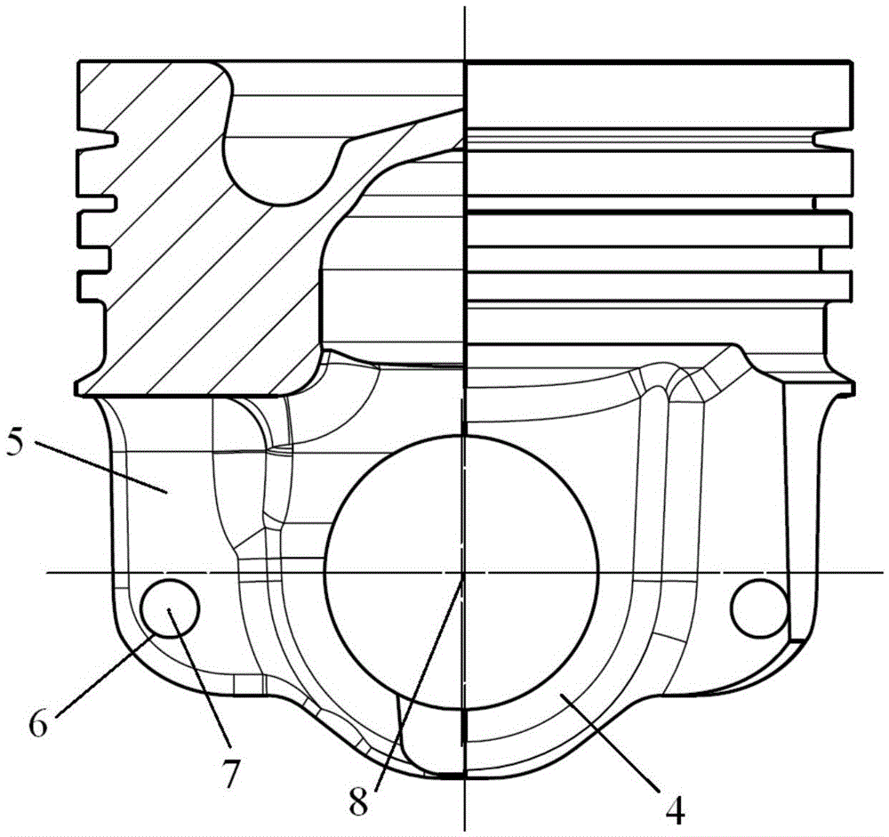 Rolling friction combined piston