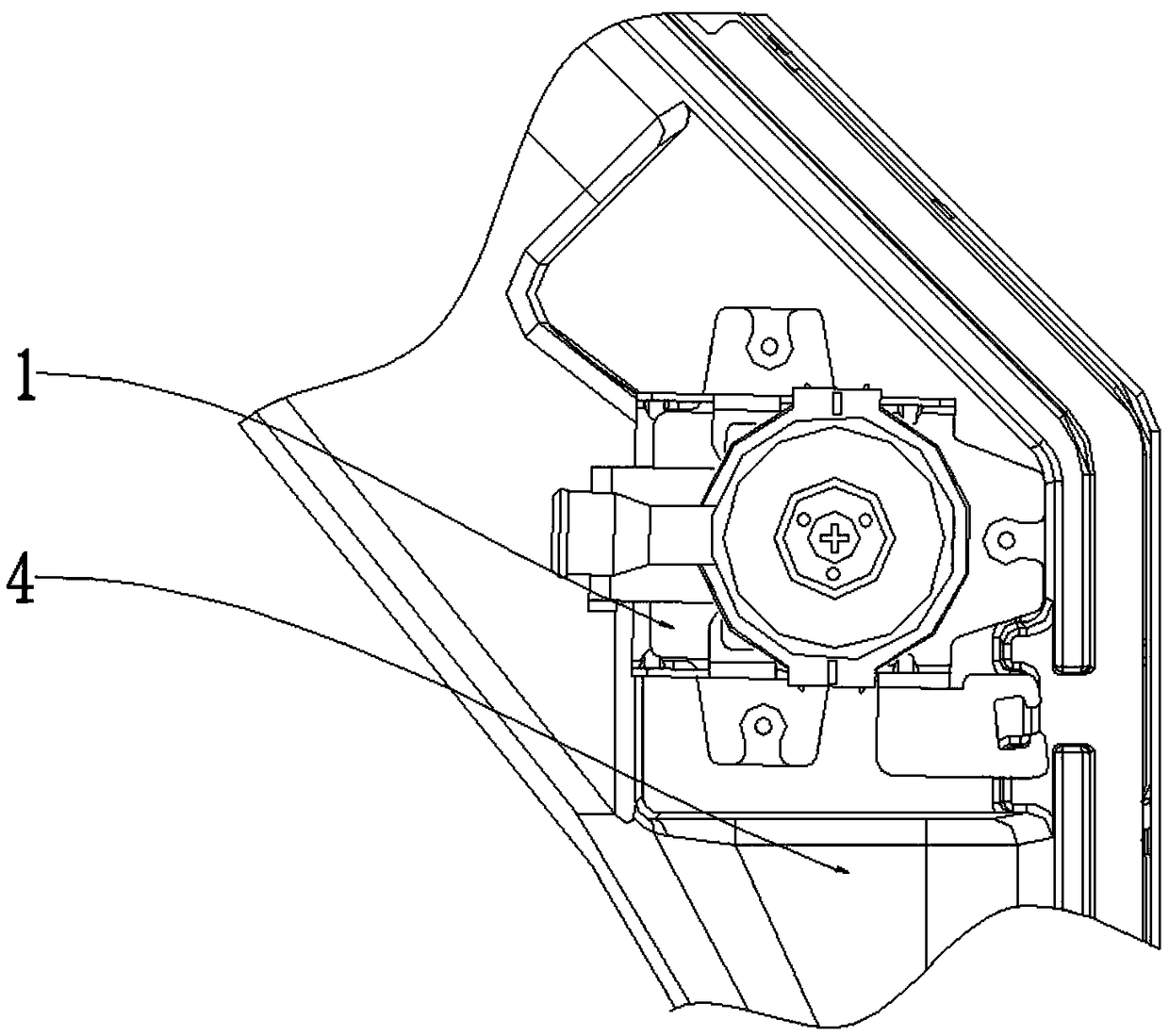 Water pump bracket wire crossing structure and air conditioner