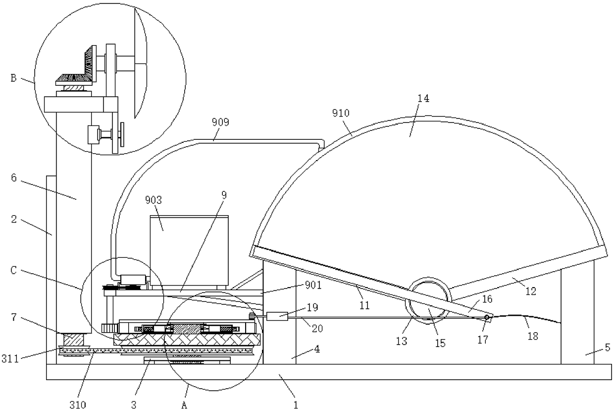 Automatic cleaning device for media information transmission based on moment of inertia