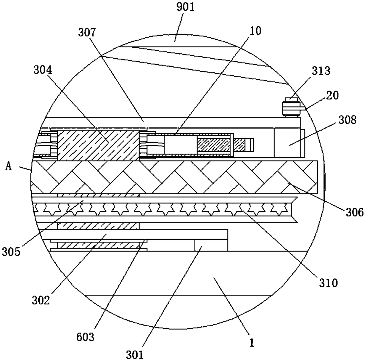 Automatic cleaning device for media information transmission based on moment of inertia