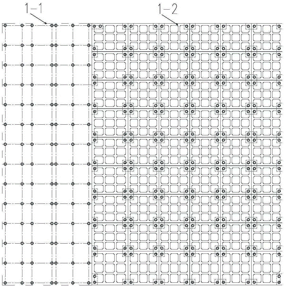 Pile foundation type reinforced concrete structure offshore oil platform