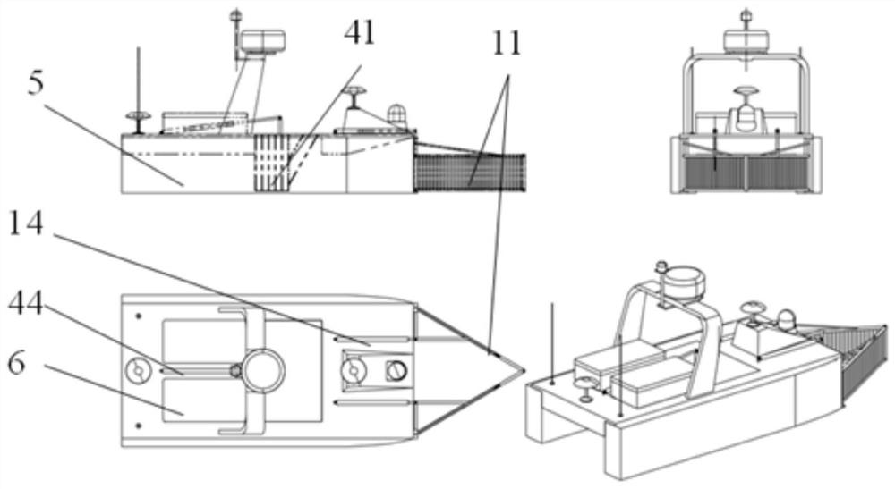 Water surface floating object cleaning unmanned ship and floating object cleaning method thereof