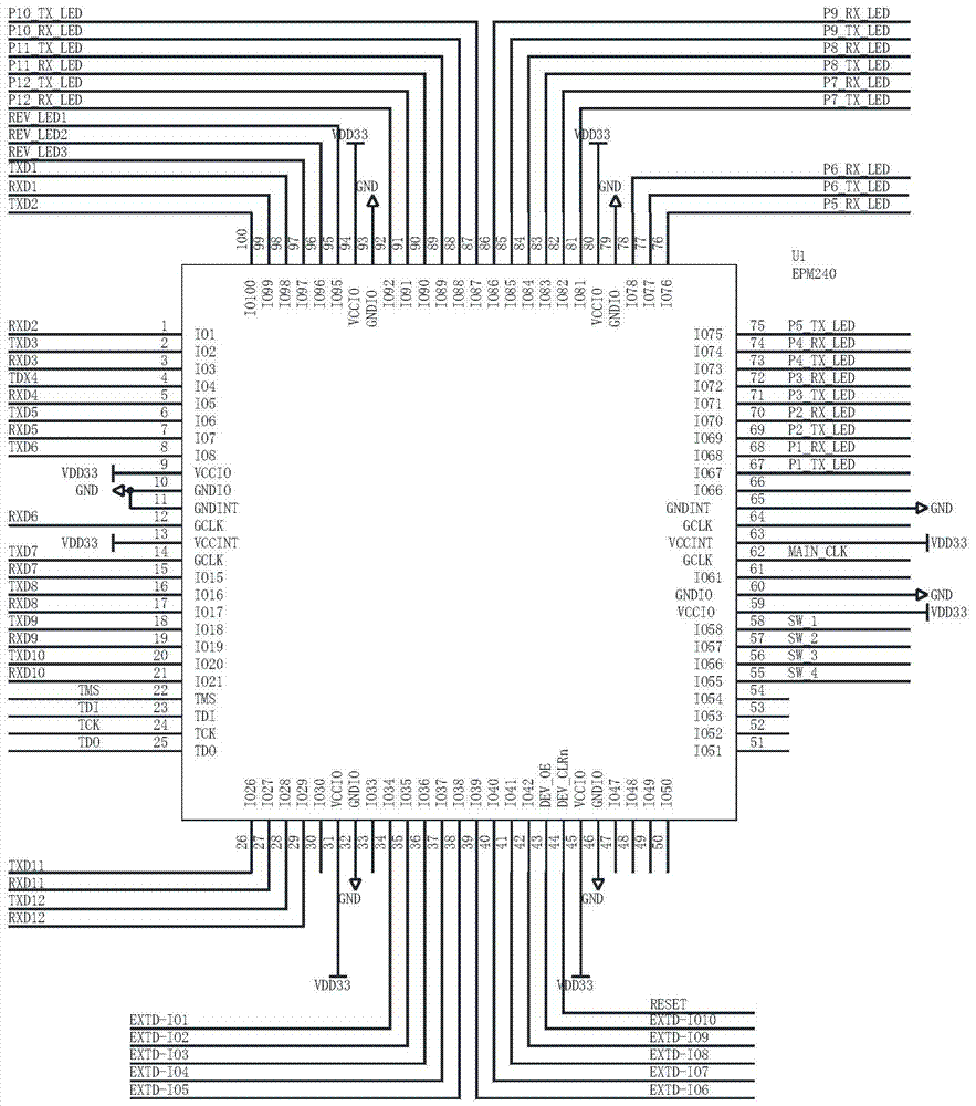 A kind of passive light splitting rs‑485 optical fiber bus local end system