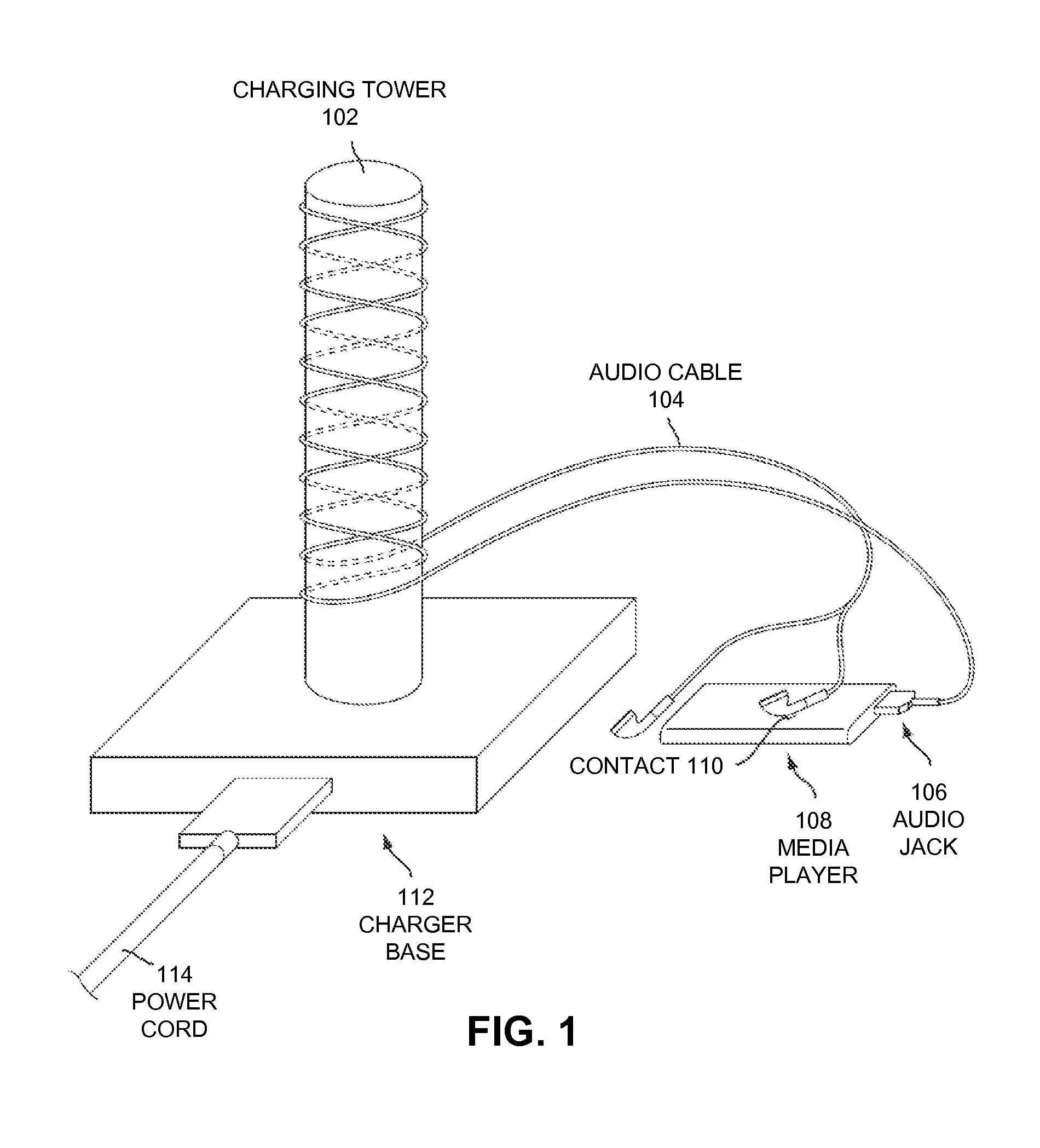 Using an audio cable as an inductive charging coil