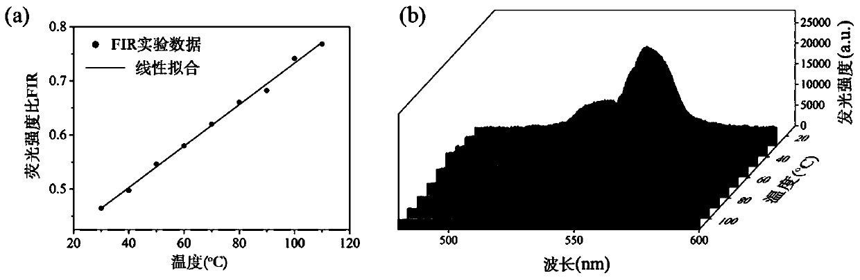 Temperature sensor capable of conversion fluorescent radiation and manufacturing method thereof