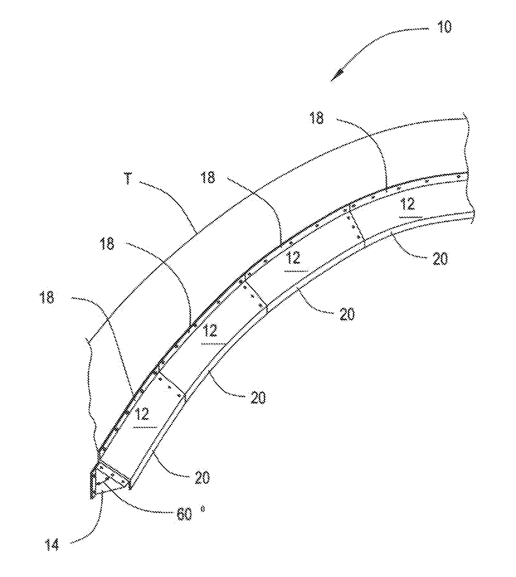 Density current baffle for a clarifier tank