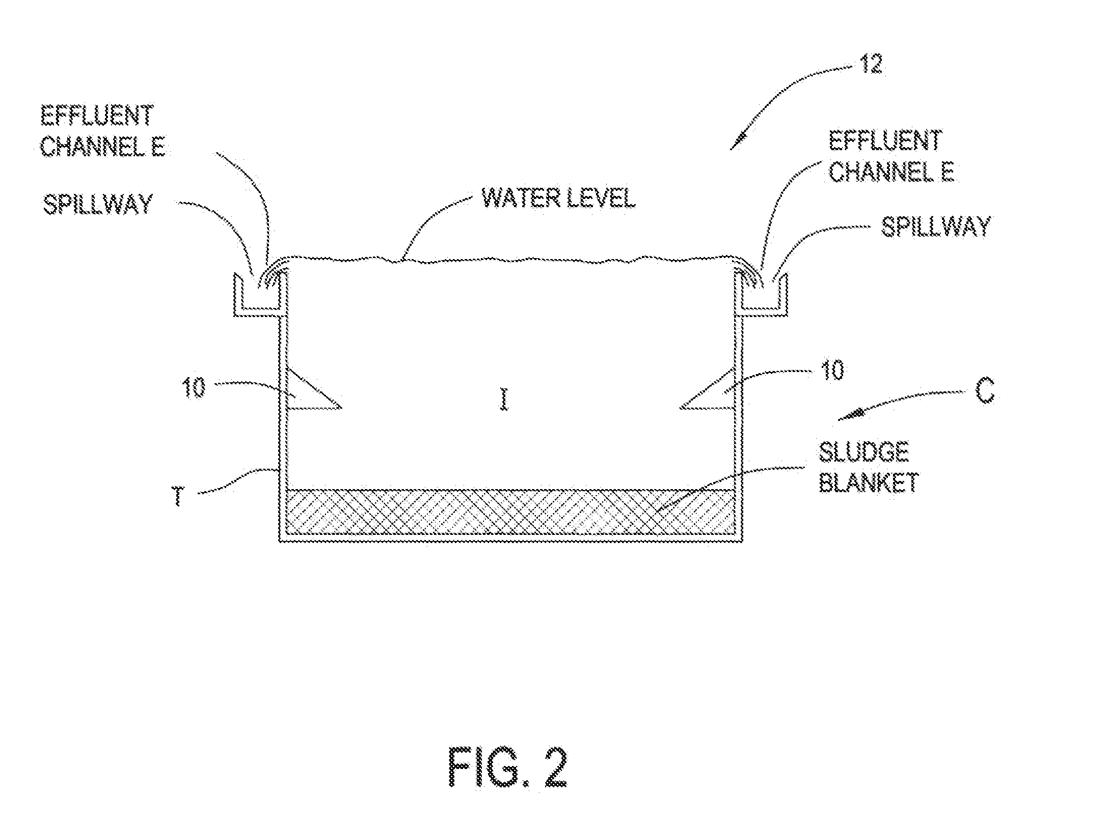 Density current baffle for a clarifier tank