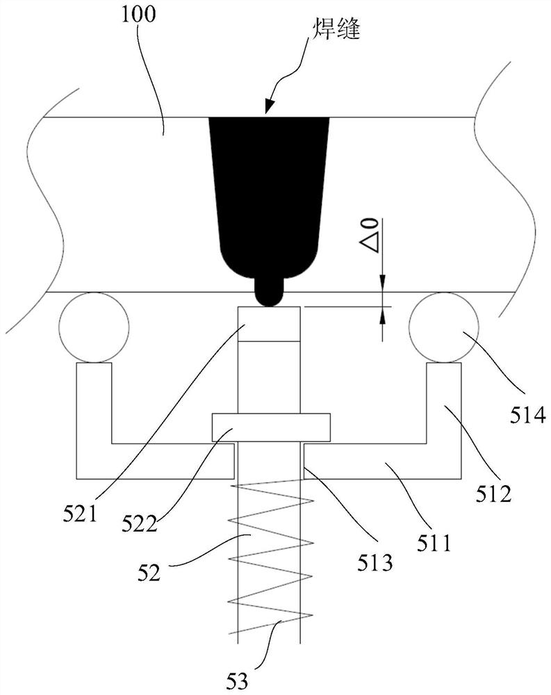 Butt-joint pipeline internal welding seam treatment device